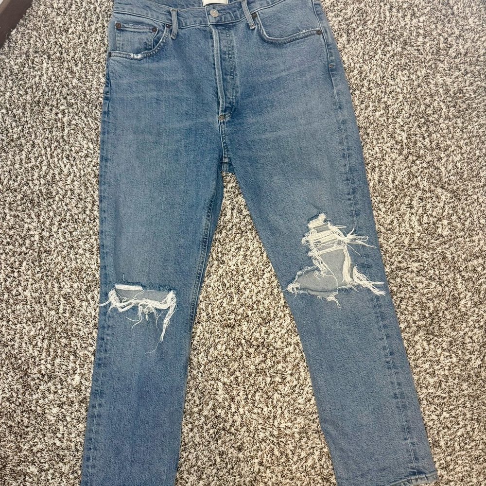 AGOLDE Distressed Straight Leg Jeans Women’s Size 29
